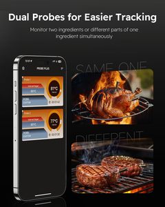 New Arrival Digital Screen Bluetooth Wireless Meat <b>Thermometers</b> Household Kitchen Oven Food <b>Thermometer</b> With Both Probe - Product Image 5