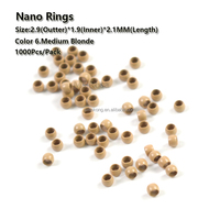 Mini perles en cuivre, 2.5mm,2.9mm et 4mm, Tubes à maillons, pour outils d'extension de cheveux, vente en gros, livraison gratuite