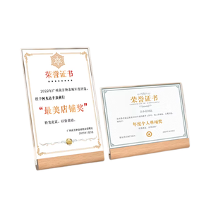 Support <span class=keywords><strong>photo</strong></span> double face en <span class=keywords><strong>acrylique</strong></span> transparent, cadre de montage durable, support publicitaire pour logo, support de table de bureau - Product Image 4