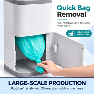 Bncompany BNT02 - Recambios de cestas de papel PP rectangulares universales con tapa abierta, ecológicos, con control de olores, para <span class=keywords><strong>baño</strong></span> - Product Image 4