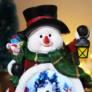 <span class=keywords><strong>Tren</strong></span> pequeño de rotación navideña, decoración creativa para el hogar, adornos de resina para Navidad - Product Image 3