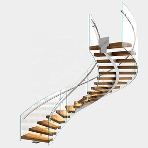 Escada Espiral de Vidro de Alta Qualidade Smartart 2022, Melhor Vendas, Escada de Madeira com Luz LED - Product Image 5
