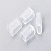 Embout de cordon rectangulaire transparent en plastique, à extrémité fermée (grande) et ouverte (petite) pour sweats à capuche et sacs