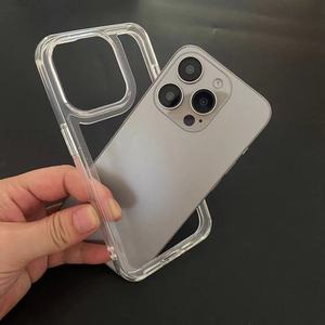 Pour iPhone 16 étui antichoc Transparent pare-chocs souple TPU pare-chocs cadre <span class=keywords><strong>dos</strong></span> <span class=keywords><strong>nu</strong></span> clair pare-chocs étui pour iPhone 16 Pro Max - Product Image 1