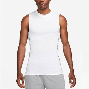 Camisetas <span class=keywords><strong>sin</strong></span> Mangas Personalizadas con Logotipo para Hombre, Camisetas Deportivas Ajustadas de Poliéster, Ropa de <span class=keywords><strong>Entrenamiento</strong></span>, Camisetas de Gimnasio para Hombre - Product Image 1