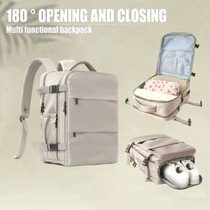 Customized Leisure Multi-pocket Backpack High Quality <b>Large</b>-Open Outdoor Travel <b>Rucksack</b> Dry Wet Separation Backpack Bag - Product Image 5