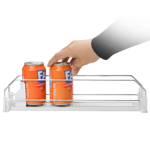 Étagères <span class=keywords><strong>à</strong></span> boissons ajustables avec poussoirs, présentoir automatique <span class=keywords><strong>pour</strong></span> canettes de soda, organisateur de boissons <span class=keywords><strong>à</strong></span> <span class=keywords><strong>roulettes</strong></span> <span class=keywords><strong>pour</strong></span> supermarché et réfrigérateur - Product Image 4