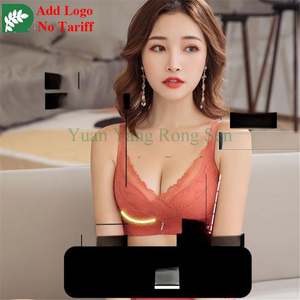 Elegante <span class=keywords><strong>sujetador</strong></span> de encaje negro para mujer <span class=keywords><strong>sin</strong></span> relleno de espuma - Product Image 5