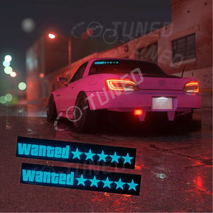 ملصقات JDM مخصصة تضيء نافذة السيارة والزجاج الأمامي والباب بتقنية LED، لوحة مضيئة بتصميم مطلوب 5 نجوم - Product Image 3