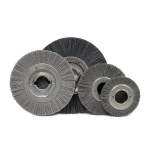 Manufacturer aluminum silicon carbide metal circular abrasive nylon wheel brush for polishing