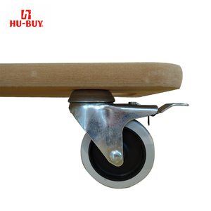 Chariot de déménagement en bois avec capacité de charge de 200 kg, roues bicolores de 3 pouces, <span class=keywords><strong>design</strong></span> minimaliste pour le mobilier de maison et de jardin, <span class=keywords><strong>support</strong></span> pour plantes - Product Image 2