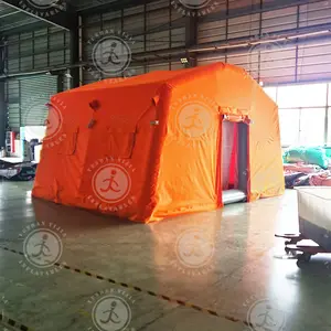 簡単なセットアップ防水防風屋外ブローアップ耐久性のある気密インフレータブルイベント緊急テント密閉型急速展開テント