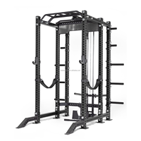 Gym Home Using Power Cage Squat Rack avec barre de traction Machine Smith multifonctionnelle