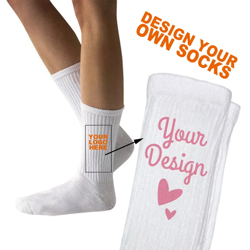 customized men casual crew socks custom logo men socks custom design your own logo socks