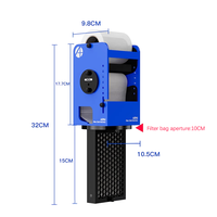 Système de filtration intelligent FIO avec contrôleur LCD, contrôle WiFi via application, machine automatique de filtration pour aquarium