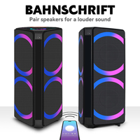 Nouvelle Enceinte de Fête Sans Fil 200W Haute Puissance à Moule Exclusif, Système Sonore Portable sur Chariot avec Lumières RGB