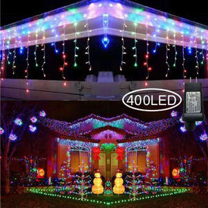 Luces de Navidad para Exteriores, 400 LED, 33 Pies, Luces de Carámbano LED, 8 Modos, 75 Gotas, Guirnalda de Luces de Hadas para Decoración Navideña, Aleros, Fiesta, Jardín - Product Image 3