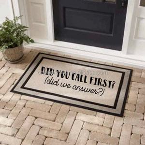 Tapis de porte en polyester gris, blanc de course automobile, vierge, pour sublimation - Product Image 4