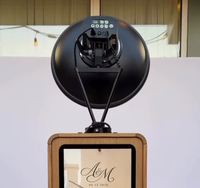 Support d'éclairage triangulaire KEFT en fer avec support en V pour montage de flash sur photomaton en bois, idéal pour les mariages et les fêtes