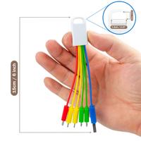 Cordon de chargeur personnalisé 5 en 1 Type C Multi universel USB 6 en 1 câble de charge pour iPhone Android