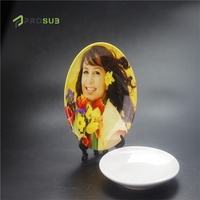 Assiettes en porcelaine sublimées Prosub en gros, 6'', 8'', 10'', motif clair de nuit, impression de logo personnalisé, écologiques, Guangdong, blanches, pour entreprises