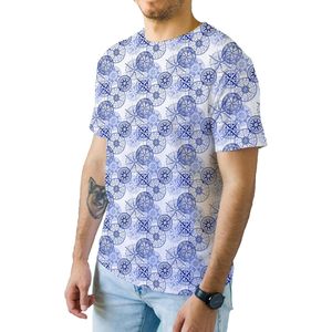 Camiseta de manga corta con estampado tie-dye personalizada para hombre, camisa informal de punto para hombre - Product Image 2
