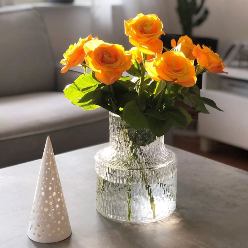 Factory Produced Wholesale Glass Flower Vase for Home Decor