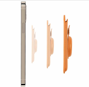 Super Safe Slim doble bolsillo N52 doble fuerte imanes dos ranuras para tarjetas de cuero tarjeta soporte magnético para <span class=keywords><strong>Airtag</strong></span> funda de teléfono - Product Image 5