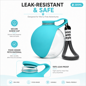 285ml Pet PETG <strong>Silicone</strong> Bowl <strong>Water</strong> <strong>Bottle</strong> for Hiking &amp; Portable Sipping Dog Bowl Custom Plastic Cups Dog Bowl - Product Image 6