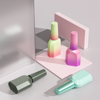 Flacon de vernis à ongles dégradé de 7 ml, nouveau design, vide, pour gel de construction semi-permanent, emballage en verre