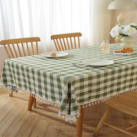 Nappe Premium Robuste Effet Lin à Carreaux Nordiques – Vente en Gros pour Décoration Ferme, Mariage, Hôtel