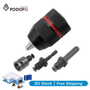 Podofo Mandril de taladro pequeño de alta precisión de 13 mm 1/2 pulgada sin llave, mandril de 3 mordazas 20 UNF, mandril universal de acero endurecido con trinquete autoblocante - Product Image 1