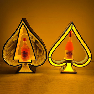 Nhân đôi ACE của spades LED chai glorifier khay hiển thị Champagne VIP dịch vụ LED chai trình bày chủ hiển thị cho hộp đêm - Product Image 5
