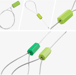 Candado de plástico Sello DE SEGURIDAD reutilizable verde Cerradura Sello de plástico con metal - Product Image 6