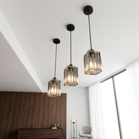 Lustre suspendu en cristal AB pour restaurant, éclairage suspendu pour banc de cuisine et table à manger