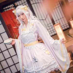 Food Fantasy Rice Girl Cosplay Costume White Rice Polyester Fiber Anime Role Playing Game Costume - Product Image 1