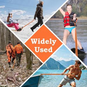 Tali kekang rusa reflektif portabel, aksesori berburu dengan gagang antiselip, kekang seret hewan berburu - Product Image 6