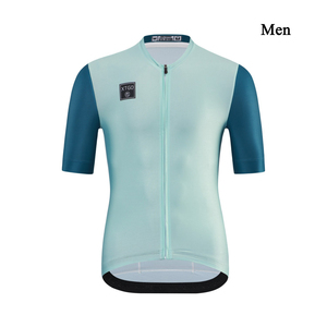 Maillot de Ciclismo Unisex con Mangas Raglán en Contraste, Bloques de Color, Manga Corta, Cierre Completo, Secado Rápido y Transpirable para Ciclismo de Montaña (MTB) - Product Image 1