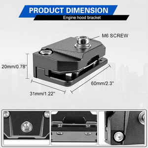 Giá đỡ đèn <span class=keywords><strong>LED</strong></span> làm việc bằng nhôm đa năng, kẹp gắn đèn <span class=keywords><strong>LED</strong></span> thanh cho xe hơi, SUV, xe tải, địa hình - Product Image 2