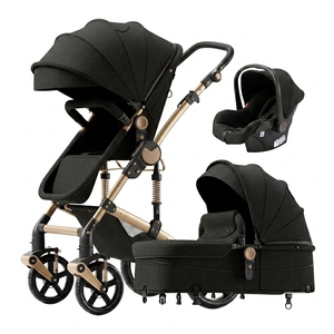 Poussette 3-en-1 pour bébé avec siège auto standard R44, <span class=keywords><strong>suspension</strong></span> robuste et matériau en <span class=keywords><strong>lin</strong></span>, produit durable et confortable 588 3 en 1 - Product Image 1