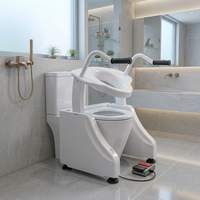 Siège de toilette élévateur pour personnes âgées, chaise de transfert mobile, transfert facile entre le lit et les toilettes