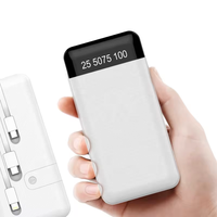 Hotriple J2 plus récent 5V/2A Micro entrée Powerbank 20000mAh charge rapide support de téléphone extérieur avec câble intégré Powerbank charge rapide