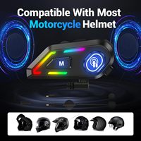 Auriculares Bluetooth para Casco de Motocicleta C5, Intercomunicador con Micrófono Dual, 800mAh, IPX5, Impermeables, Manos Libres, Llamadas Inalámbricas