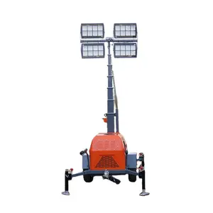 Manufacturer Supplier 9m 1000w emergency led light towers with diesel gasoline generator