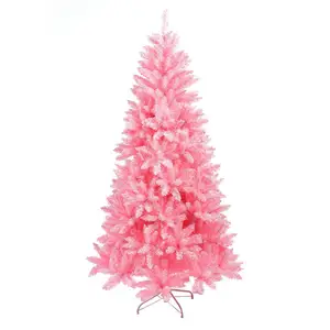 Manufacturer Quality 5ft 6ft 7ft Home Decoration Pvc Pink Christmas Trees Pink Christmas Tree