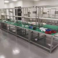Chaîne de montage de cadre industriel personnalisé de profilés en aluminium Table de travail d'établi