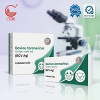 Test rapide de l'antigène du coronavirus bovin (BCV Ag) – Kit de diagnostic vétérinaire à l'or colloïdal – Résultat en 15 minutes – Utilisation sur site