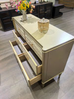 Meuble de salon de luxe simple et moderne en coquille, contreplaqué et pin, style antique français, pour usage domestique, table à manger