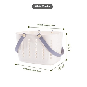 Cesta de almacenamiento de artículos de tocador de baño de estudiante hueco portátil cesta de baño suave de plástico grueso para dormitorio <span class=keywords><strong>farmacia</strong></span> doméstica - Product Image 6