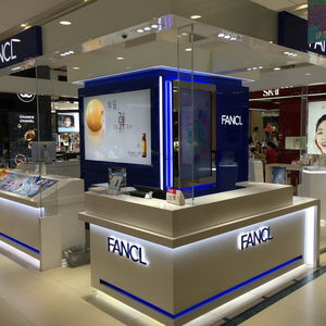 Mostrador de Exhibición de Cosméticos de Moda Personalizado con Luz LED, Muebles de Estudio de Maquillaje con Logotipo, Muebles de Tienda de Cosméticos con Diseño Interior - Product Image 1